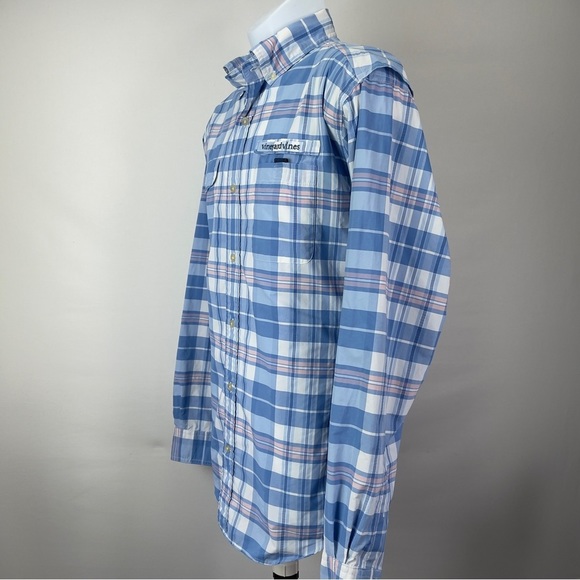 VINEYARD Vines Men’s Performance Halibut Plaid Harbor Shirt Size Medium - Picture 3 of 9